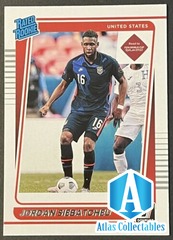 2021-22 DONRUSS SOCCER ROAD TO QATAR RATED ROOKIE JORDAN SIEBATCHEU #194 USA